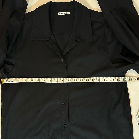 Reformation Hansen Tie Front Button-Up Women’s Shirt Size M. - Picture 4 of 11